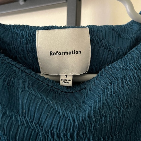 Reformation Blue Ruched Tank Top - Picture 6 of 6